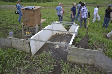 STRIPs soil erosion testing flume.